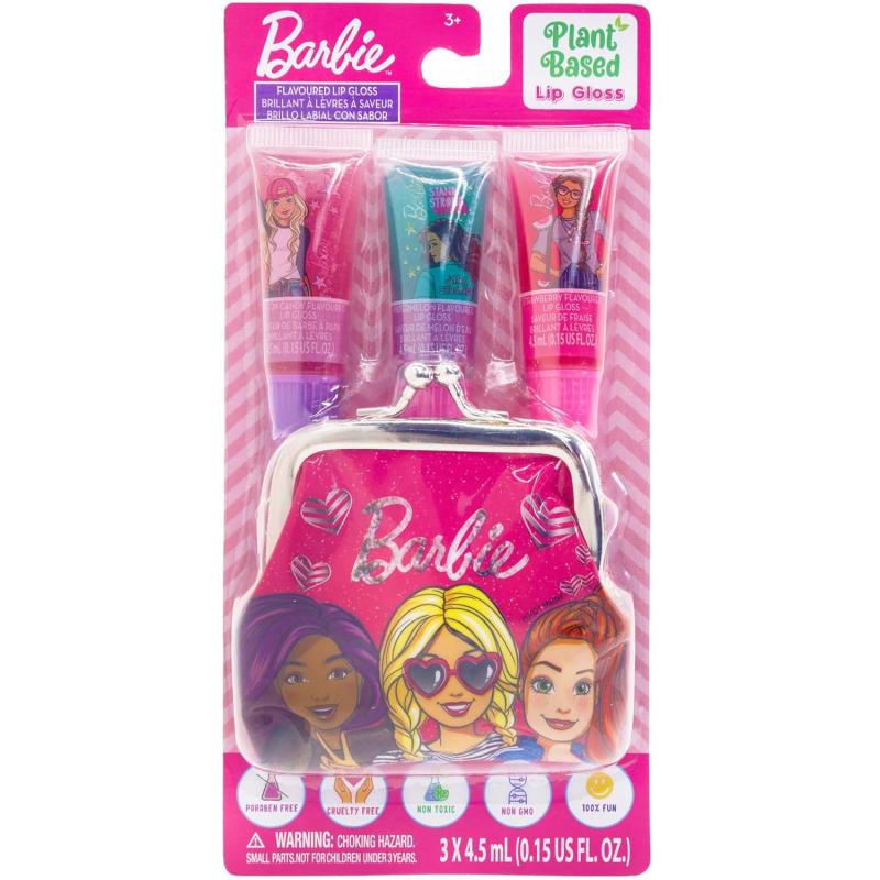 Townley Girl Barbie Coin Purse and Plant-Based Lip Gloss Set, Cute Pouch  Wallet Small Money Bag Toy, Ages 3 and Up,(Townley Girl Barbie Coin Purse  and Plant-Based Lip Gloss Set, Cute Pouch